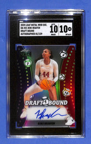 2025 Leaf WNBA Draft Bound Kiki Iriafen #DA-KI1 Rookie Auto #/139 SGC 10