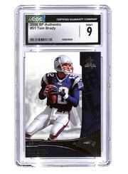 2006 SP Authentic Tom Brady #51 CGC 9 Patriots
