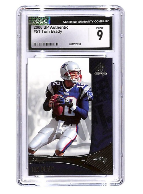 2006 SP Authentic Tom Brady #51 CGC 9 Patriots
