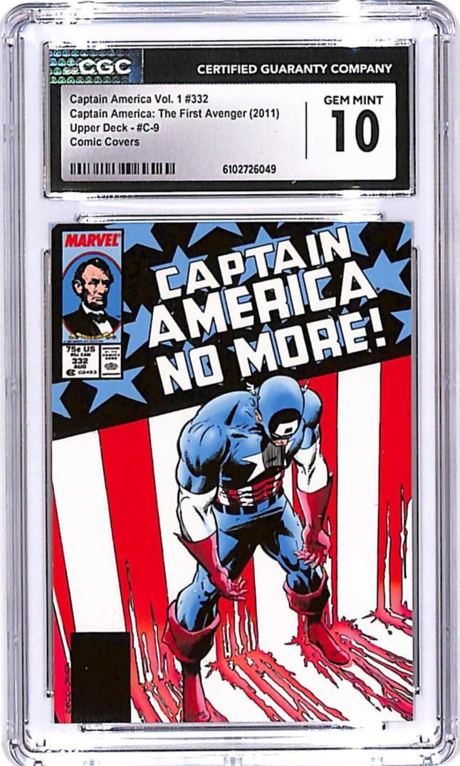 2011 Upper Deck Captain America The First Avenger Vol 1 Comic Covers #C-9 CGC 10