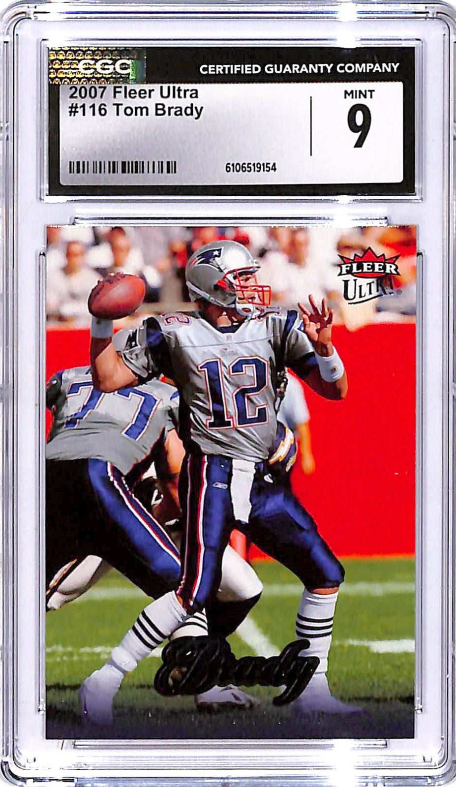 2007 Fleer Ultra Tom Brady #116 CGC 9 Patriots