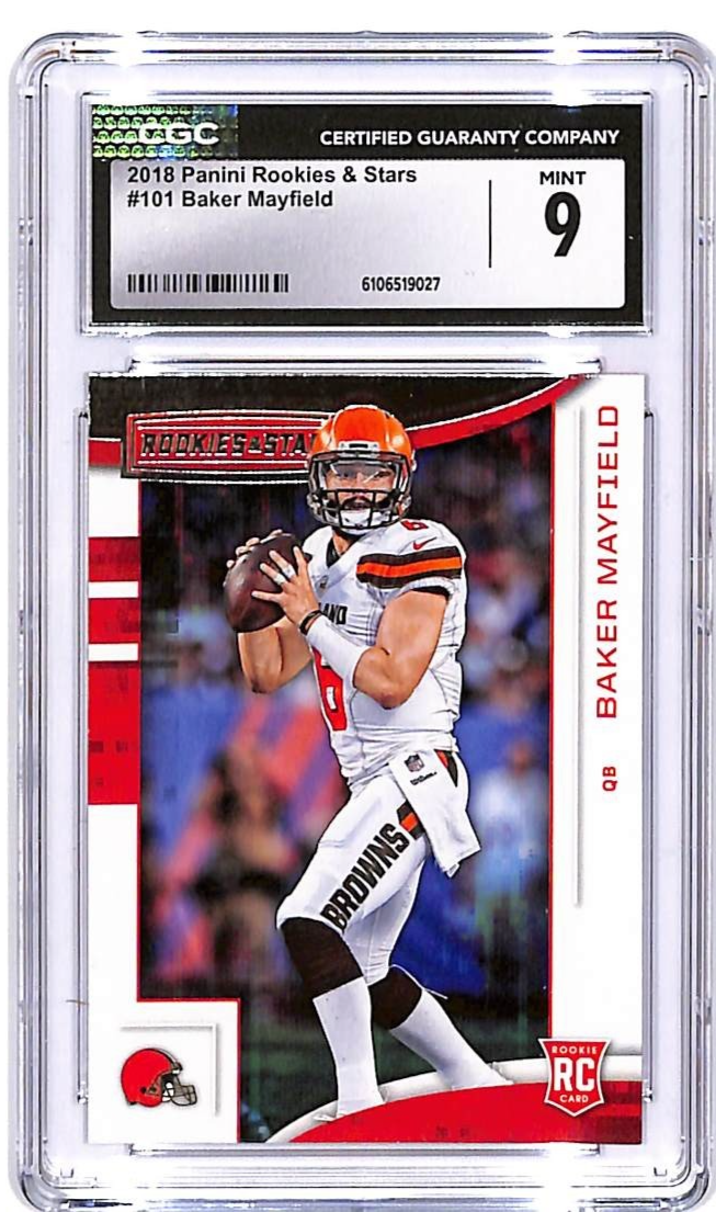 2018 Rookies and Stars Baker Mayfield Rookie RC #101 CGC 9 Browns
