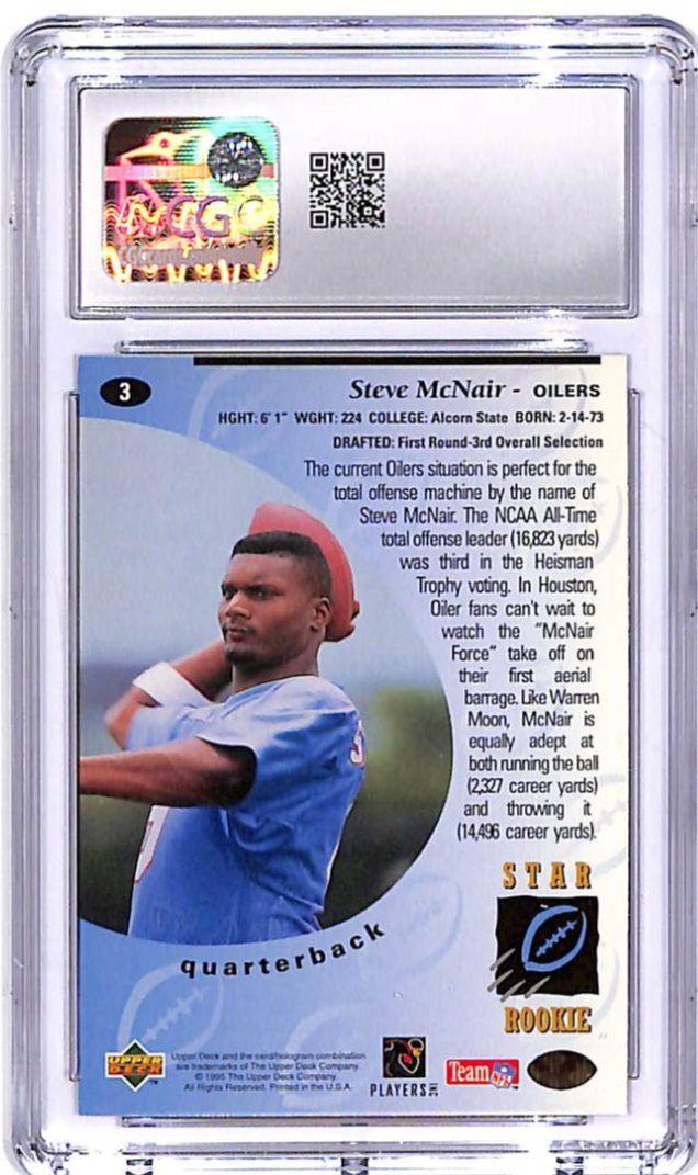 1995 Upper Deck Steve McNair Star Rookie RC #3 CGC 9.5 Titans