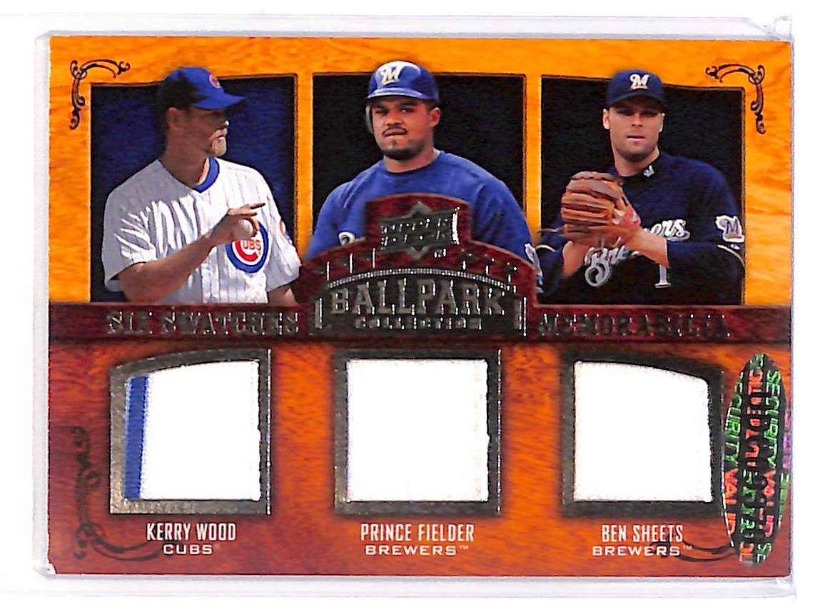 2008 Upper Deck Ballpark Collection Six Swatches Fielder, Pujols, Mulder...
