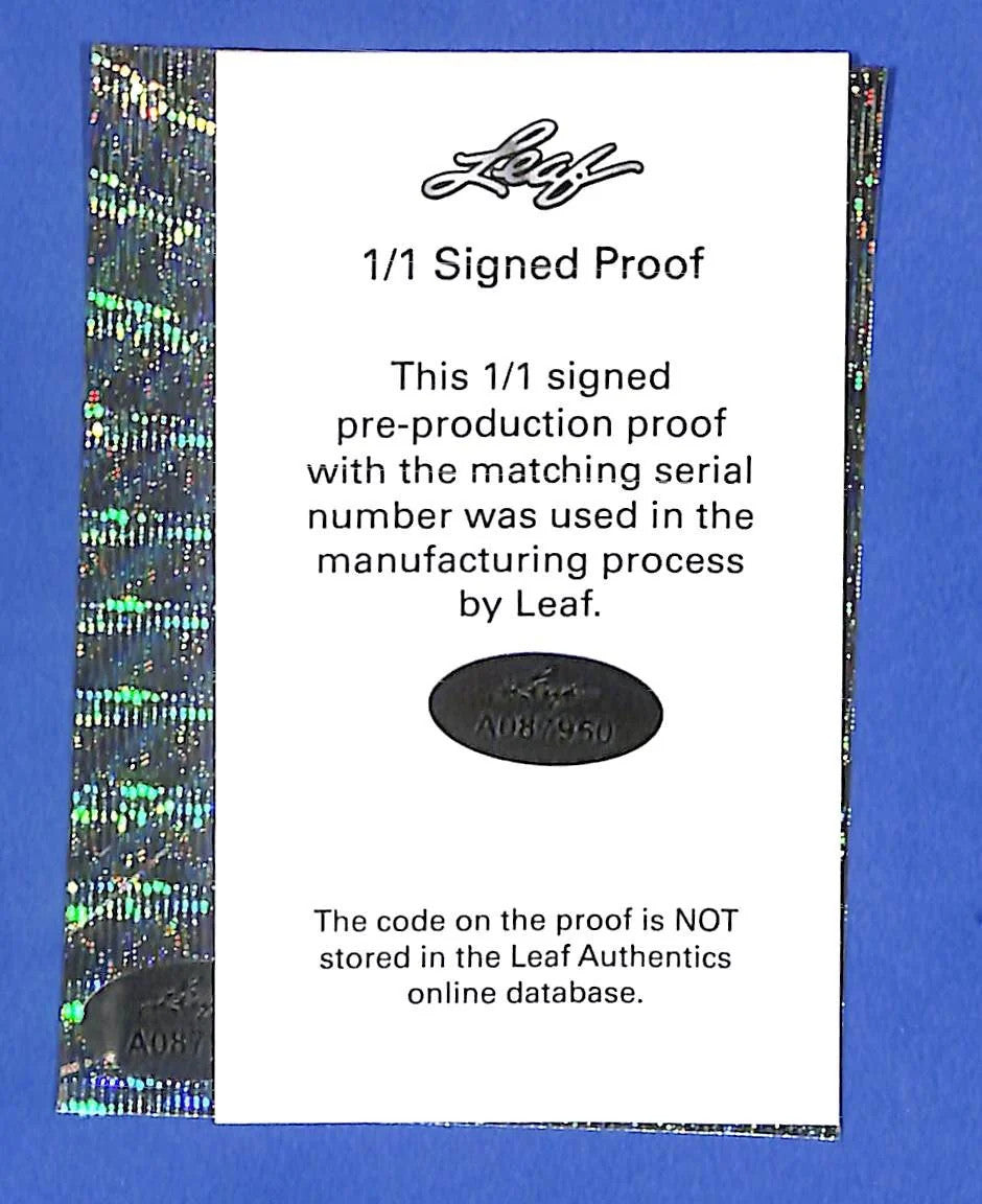 2024 Leaf Metal Jalen Milroe Signed Pre-Production Proof #1/1 Leaf COA A087950