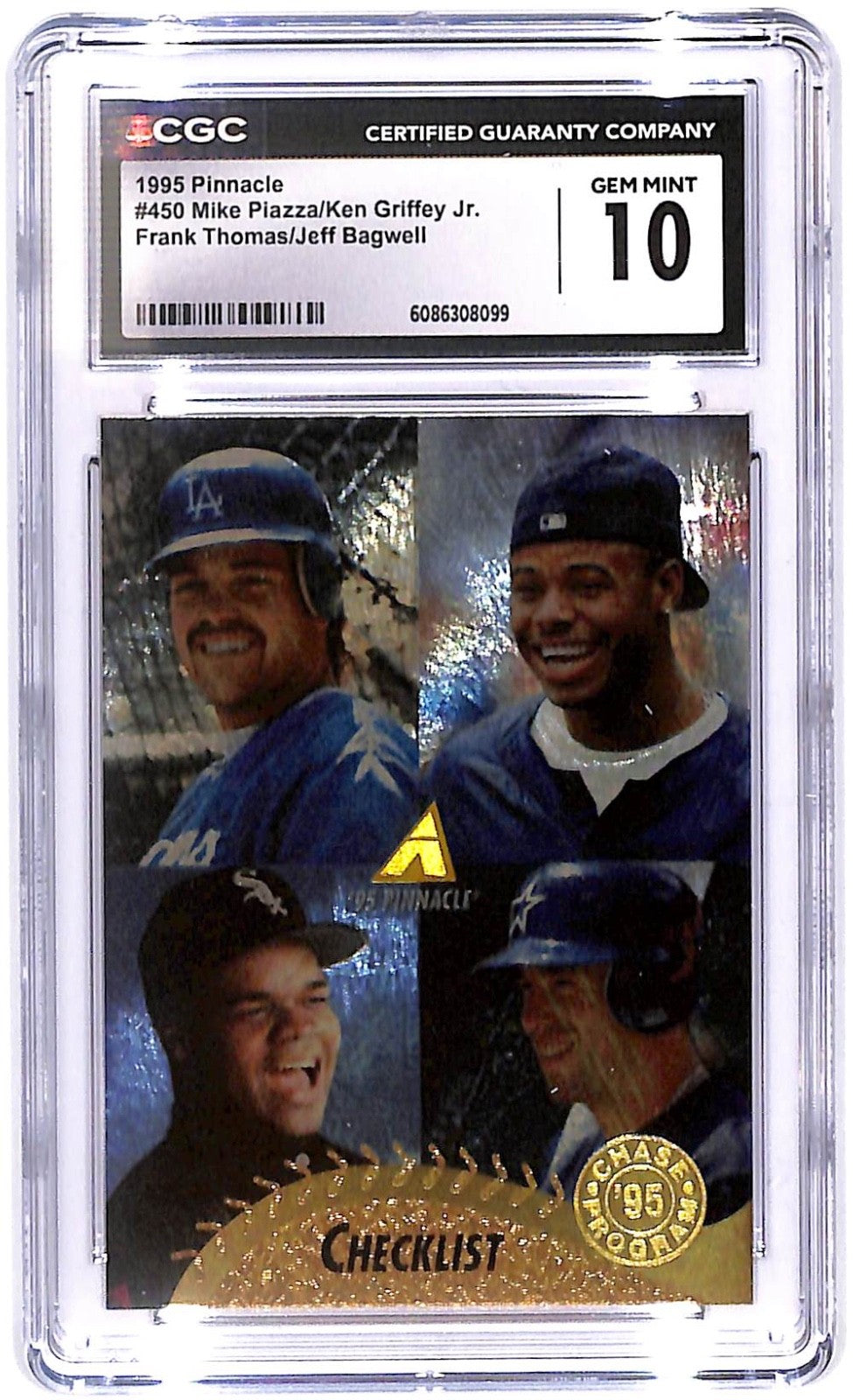 1995 Ken Griffey Jr, Frank Thomas, Piazza Pinnacle Museum Collection #450 CGC 10