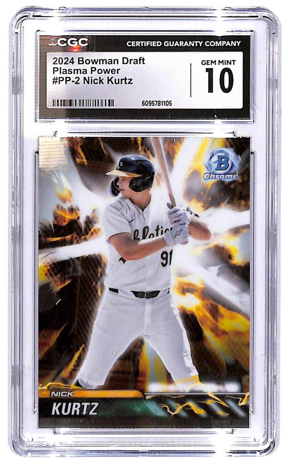 2024 Nick Kurtz Bowman Draft Plasma Power - #PP-2  CGC Gem Mint 10