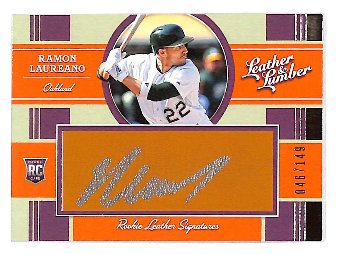 2019 Ramon Laureano Panini Leather & Lumber Rookie Signatures - 104 #46/149