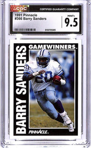 1991 Pinnacle Barry Sanders Game WInners #366 CGC 9.5 Lions