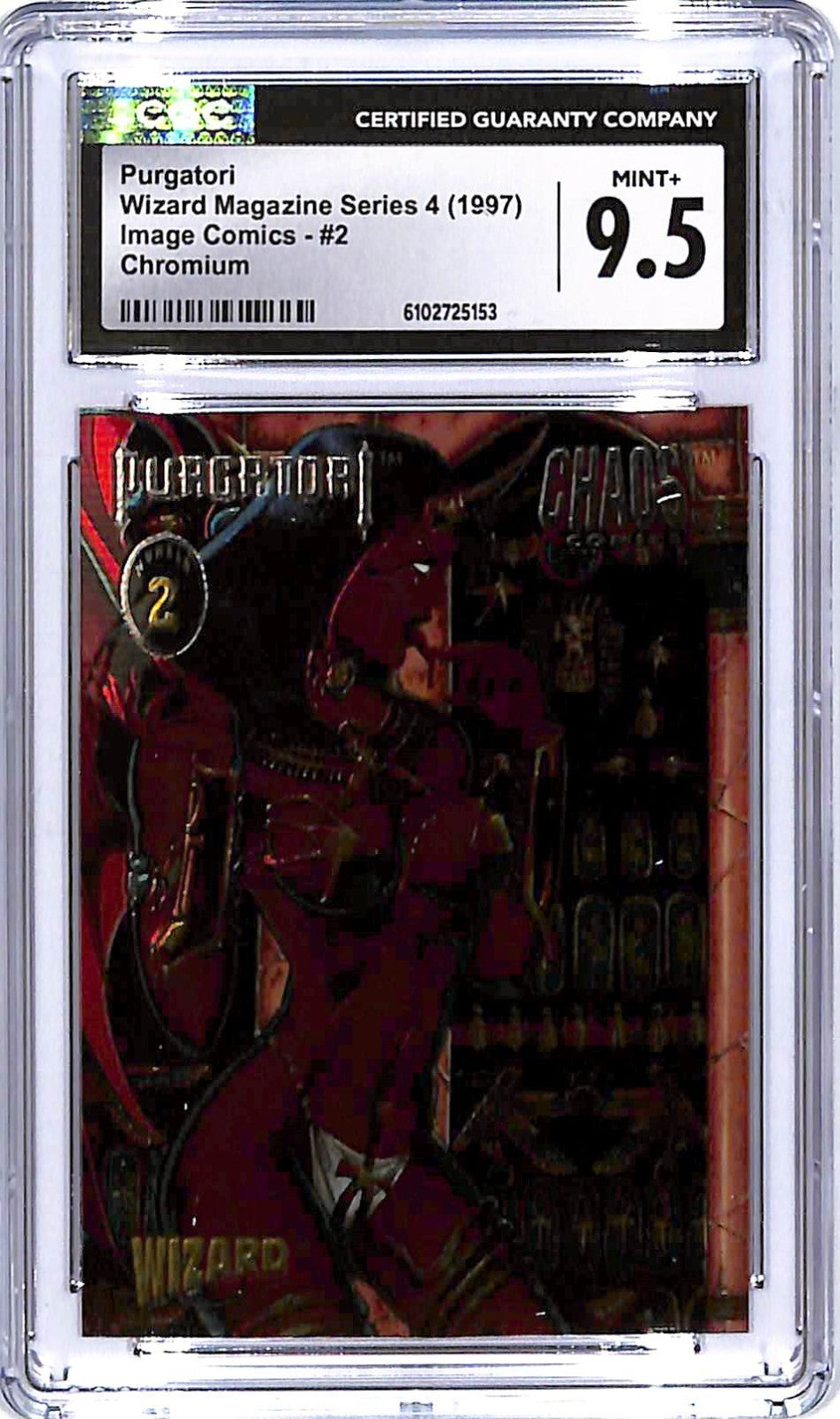 1997 Image Comics Wizard Magazine Series 4 Purgatori Chromium #2 CGC 9.5
