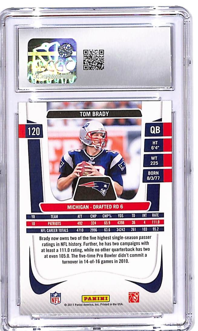 2011 Prestige Tom Brady #120 CGC 10 Patriots