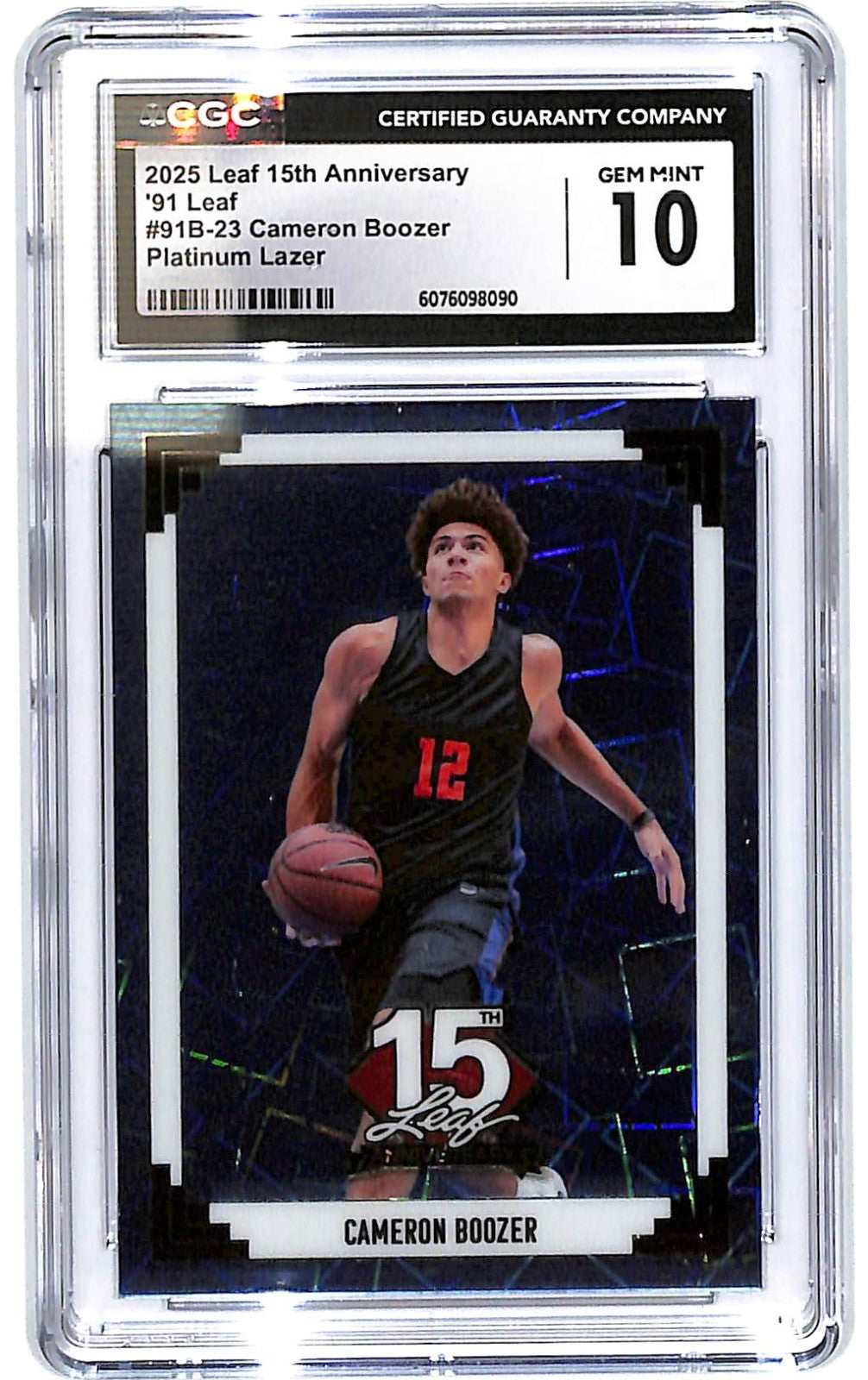 2025 Cameron Boozer Leaf 15th Anniversary '91 - 91B-23 #3/5 CGC Mint 10