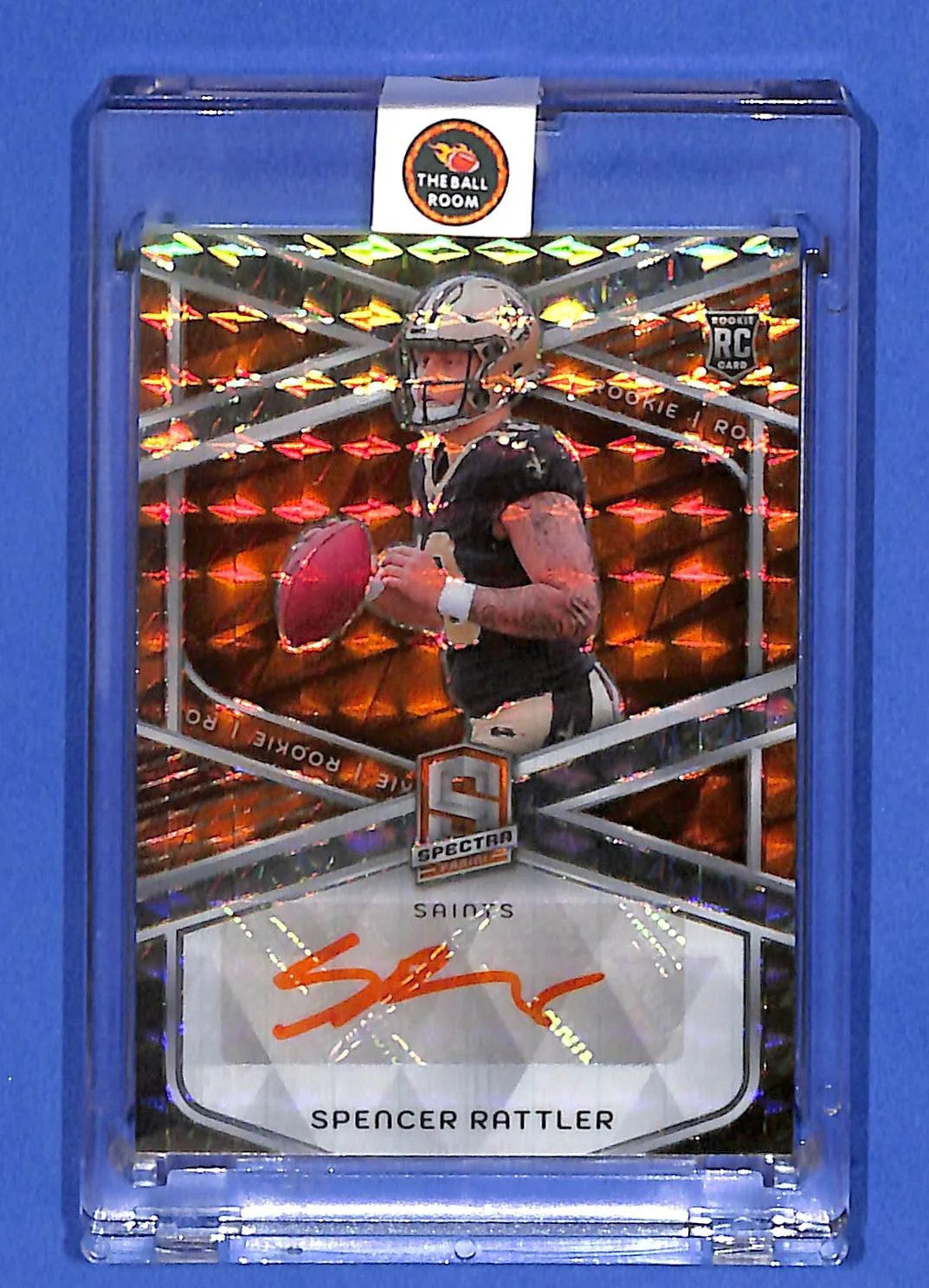 2024 Panini Spectra Spencer Rattler RA-SRR Rookie Auto Orange #1/10 (RC AU)