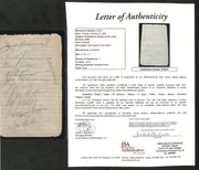 1939 Multi Signed Team 4.5"x7" Sheet Philadelphia and St. Louis JSA Authentic