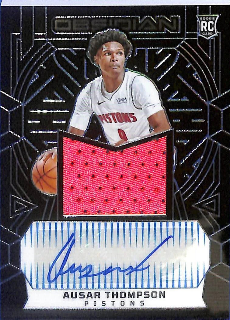 2023-24 Obsidian Ausar Thompson Auto Autograph Rookie RC Patch /27 Blue
