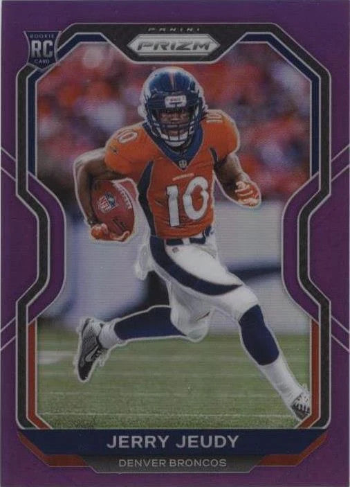 2020 Panini Prizm Rookie Jerry Jeudy #314 Purple Prizm #66/125 (RC) SGC 8 NM-MT