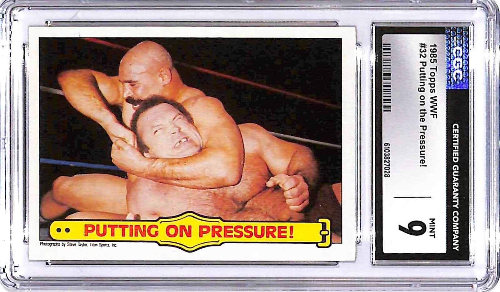1985 Topps WWF - Iron Sheik, Ivan Putski #32 CGC 9
