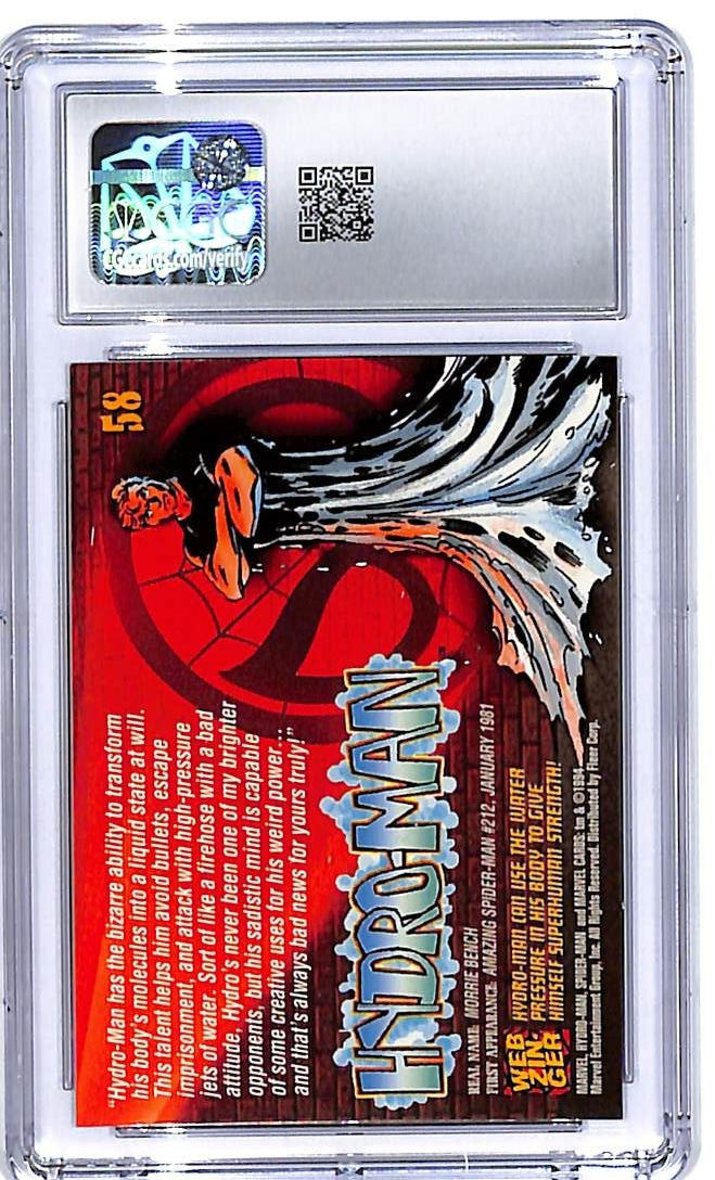 1994 Fleer Amazing Spider-Man 1st Edition Hydro-Man #58 CGC 10