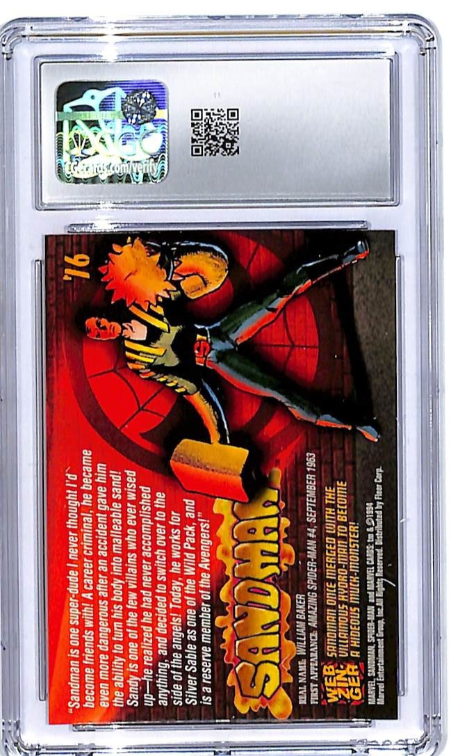 1994 Fleer Amazing Spider-Man 1st Edition Sandman #76 CGC 10