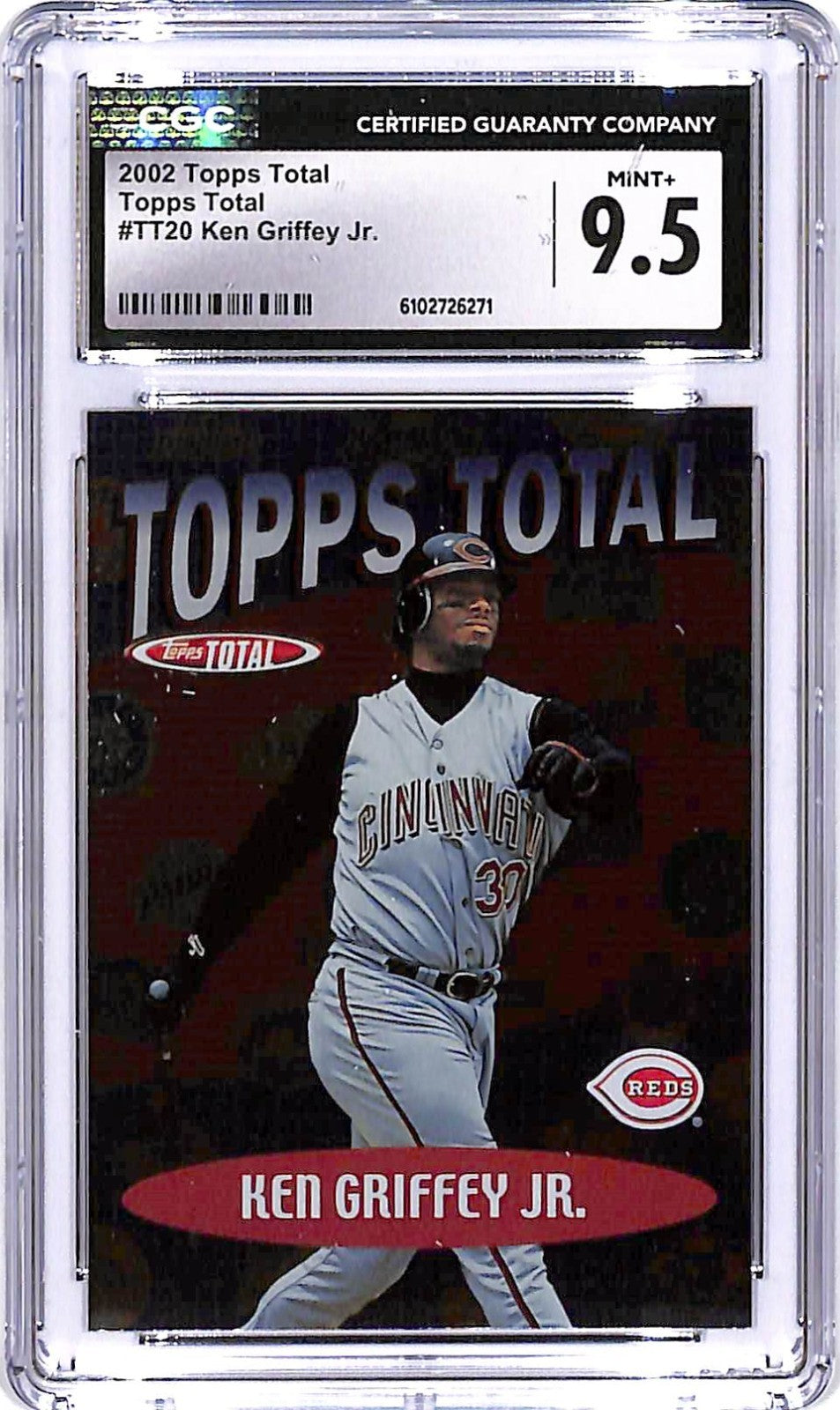 2002 Topps Total Ken Griffey Jr TT20 CGC 9.5 Reds