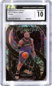 2024-25 Select LeBron James Scope #111 CGC 10 Lakers