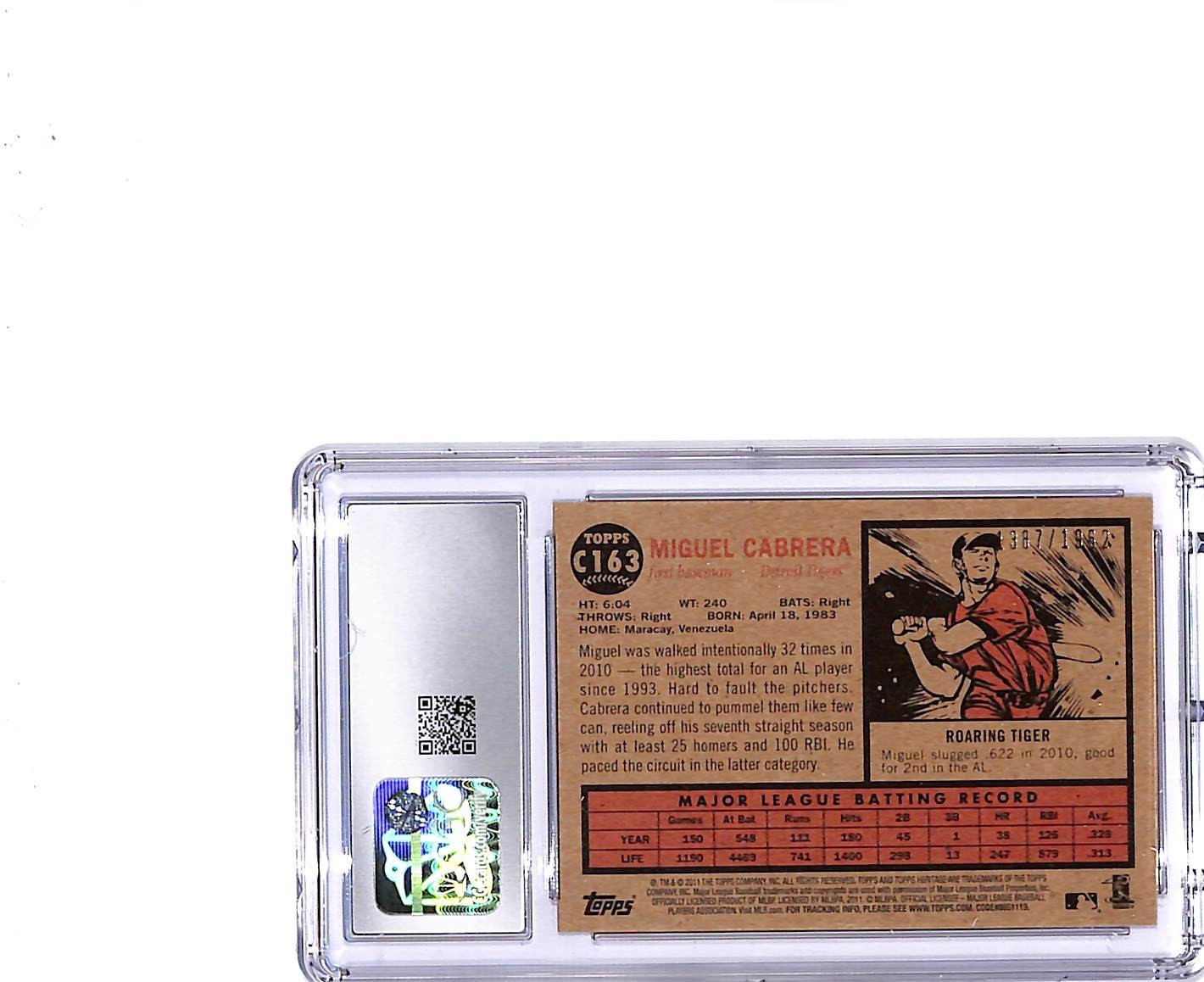 2011 Topps Heritage Miguel Cabrera Chrome /1962 CGC 9.5 Tigers