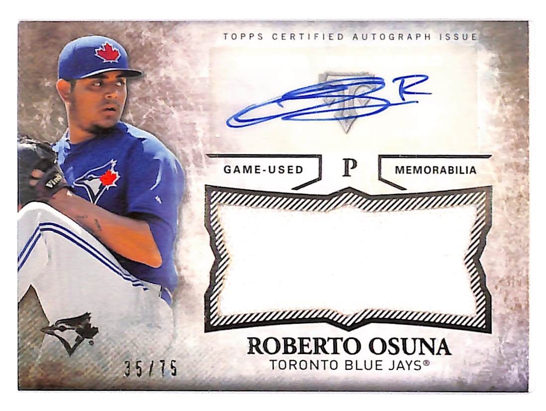 2015 Roberto Osuna Topps Triple Threads Unity Auto Jumbo Relic UAJR-ROS #35/75