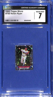 1993 Topps Nolan Ryan #700 Micro Prism Foil CGC 7 NM Hall of Fame Texas Rangers