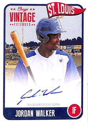 2020 Onyx Vintage Jordan Walker Auto Autograph Rookie RC Cardinals