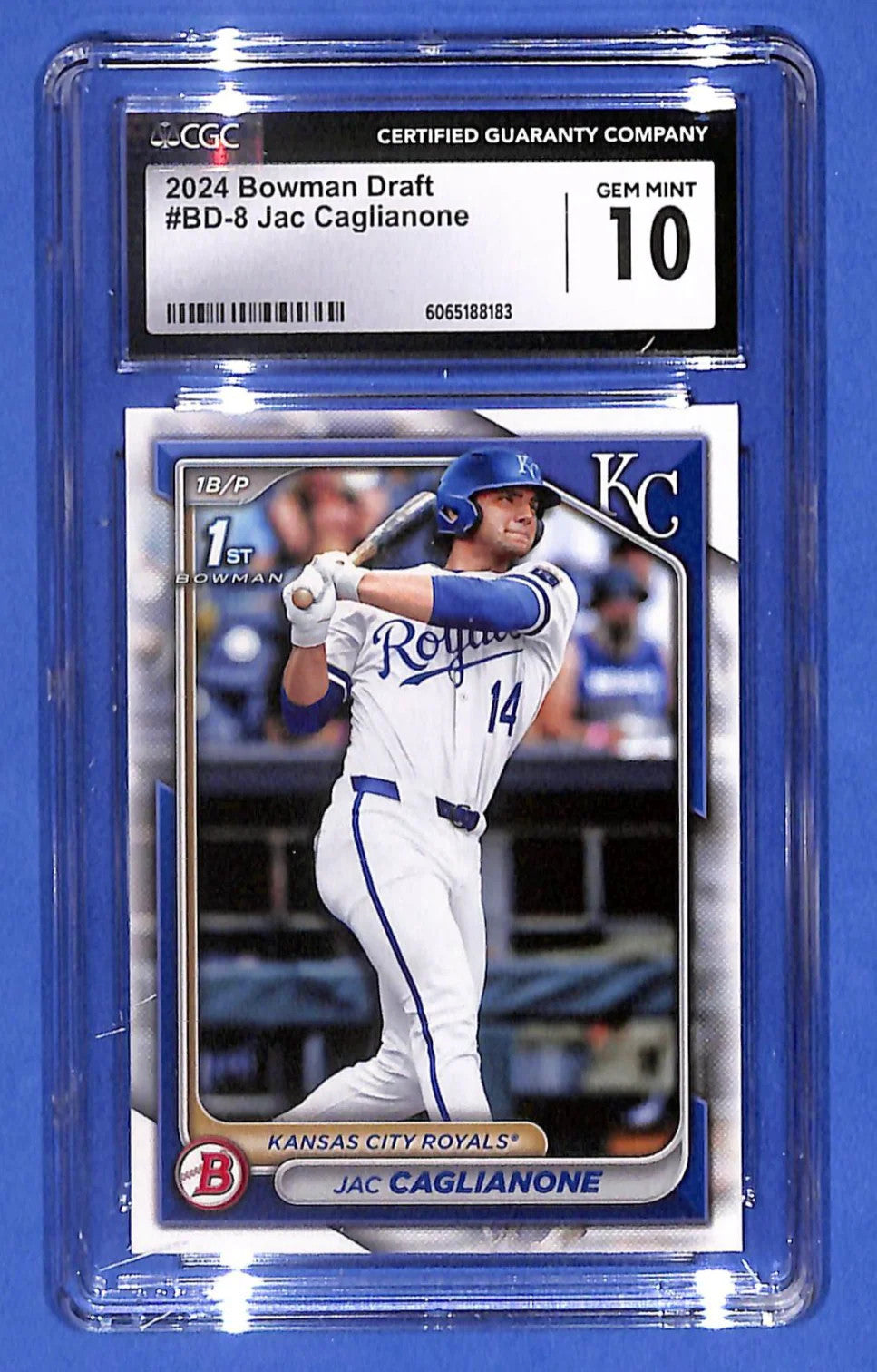 2024 Bowman Draft - Jac Caglianone #BD-8 (RC) CGC 10 Gem Mint K.C. Royals