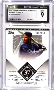 2007 Topps Moments & Milestones - Ken Griffey Jr #45 37 Home Runs CGC 9