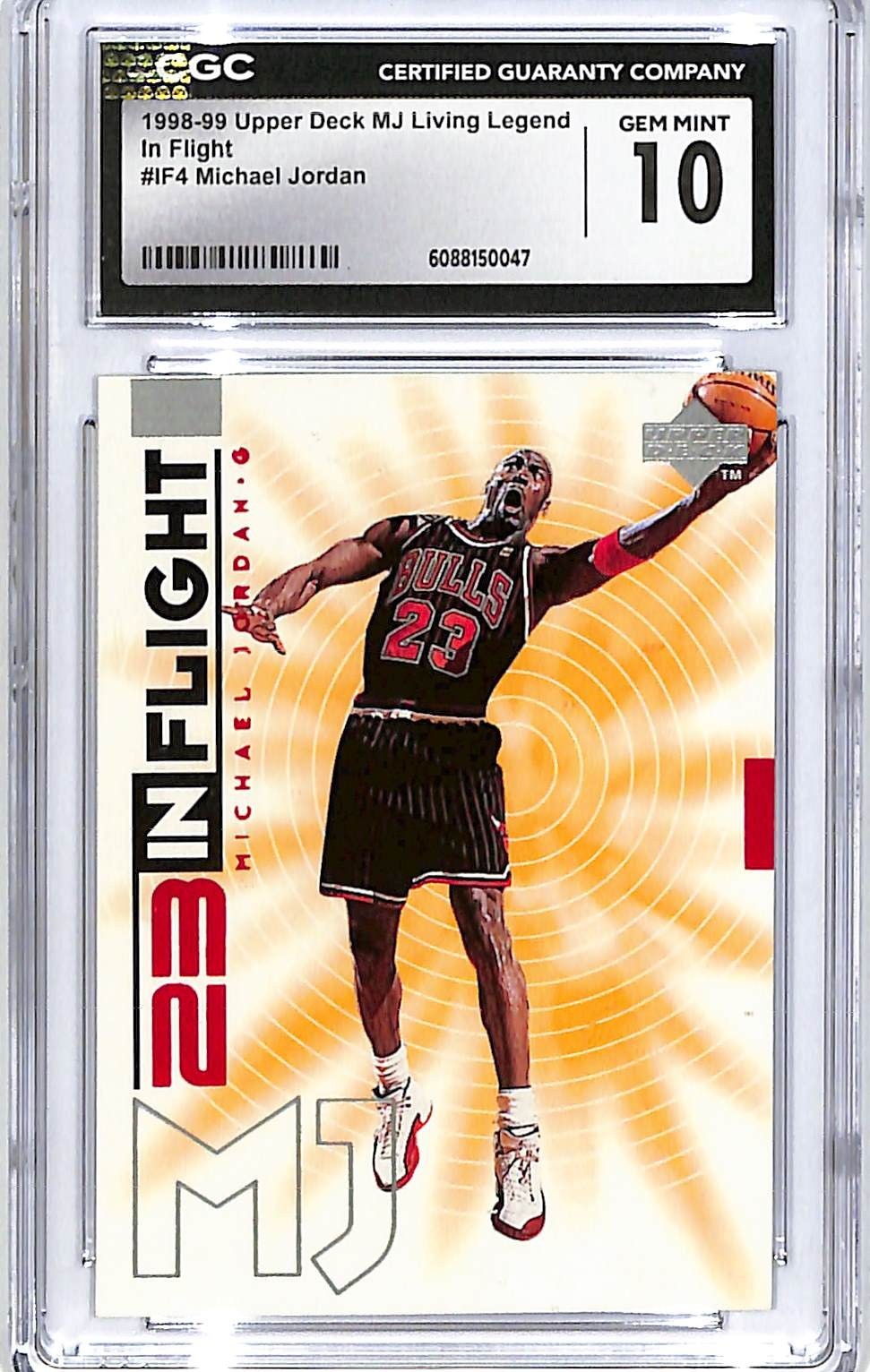 1998-99 Upper Deck MJ Living Legend Michael Jordan In Flight IF4 CGC 10 Bulls