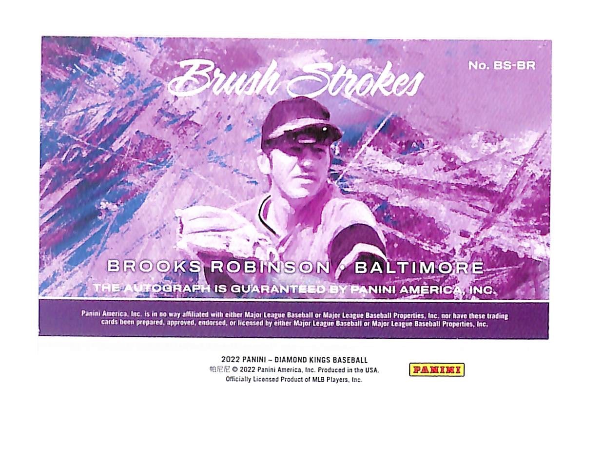 2022 Brooks Robinson Panini Diamond Kings Brush Strokes Blue Auto - BS-BR #6/10