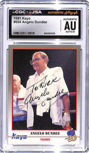 Personalized 1991 Kayo - Angelo Dundee #004 Authentic Autograph Auto Grade 8