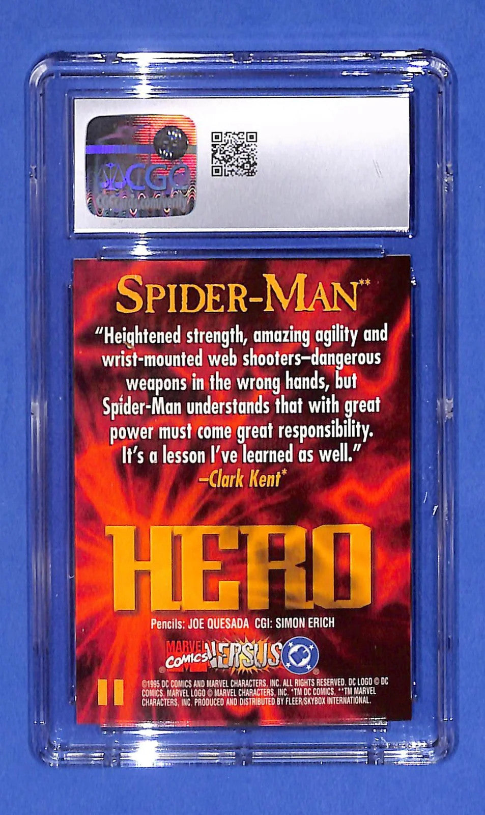 1995 Fleer/SkyBox DC vs Marvel Comics Spider-Man #11 CGC 10 Gem Mint