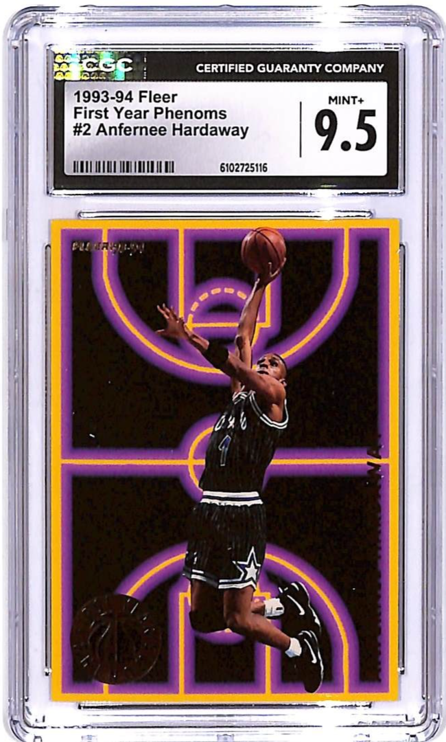 1993-94 Fleer Anfernee Hardaway First Year Phenoms Rookie RC #2 CGC 9.5 Magic