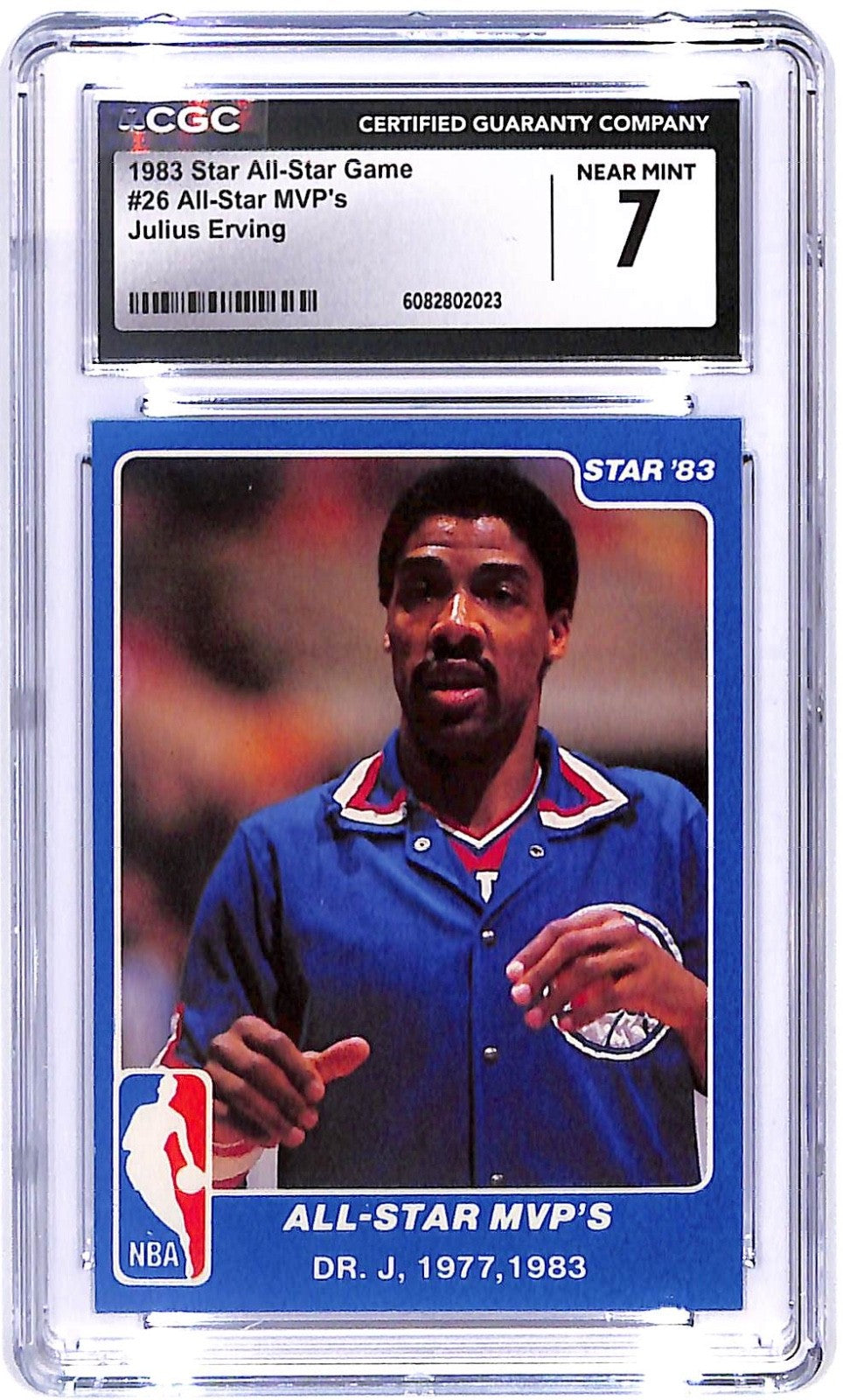 1983 Julius Erving Star #26 NBA All-Star Game MVP's CGC NEAR MINT 7