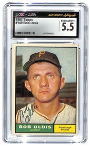 1961 Bob Oldis Topps - #149 Autograph CGC Excellent 5.5 - JSA Authentic Auto