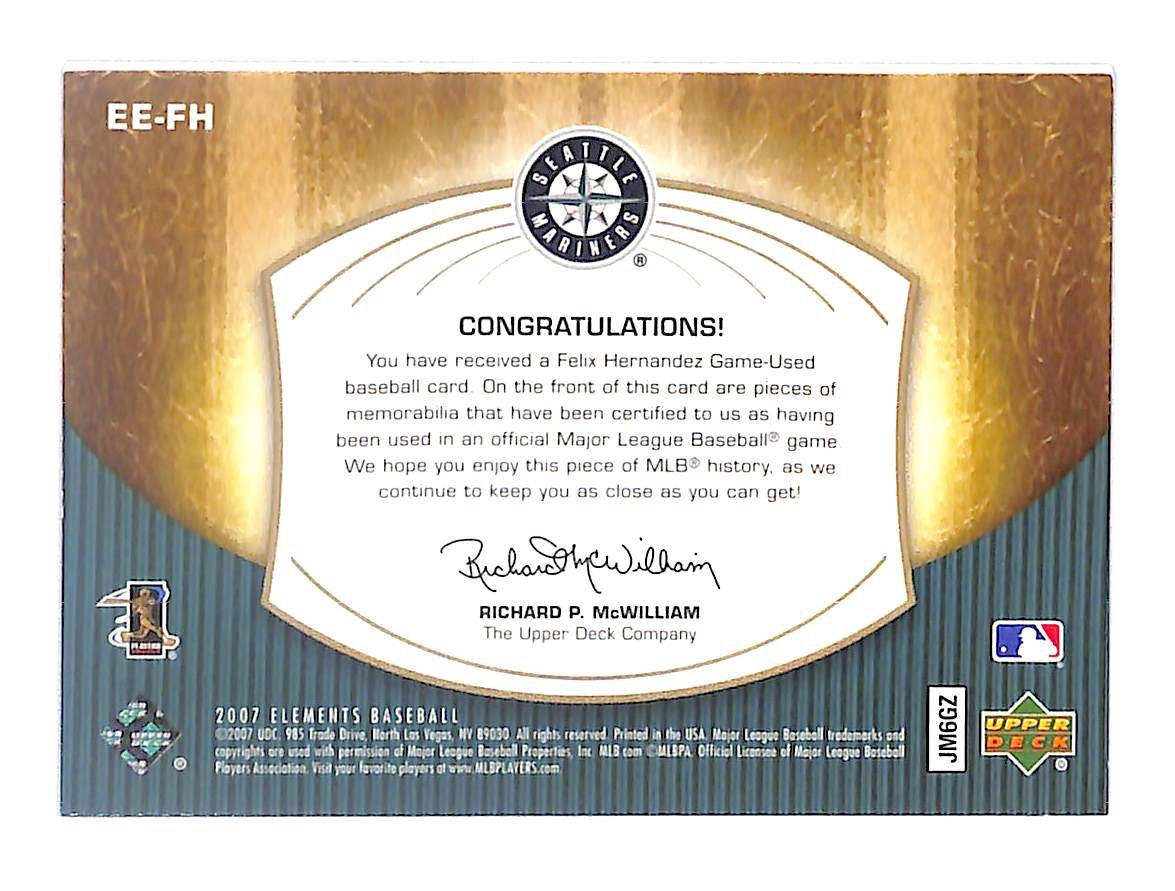 2007 Felix Hernandez Upper Deck Essential Elements Dual Relic - EE-FH