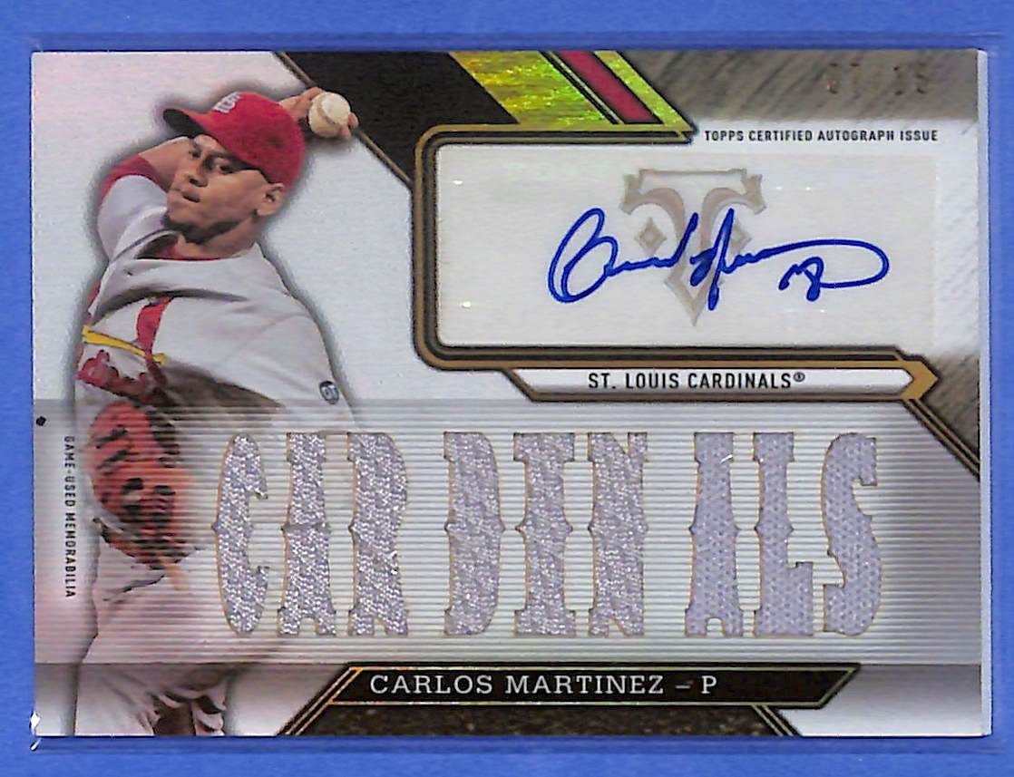 2016 Calos Martinez Topps Triple Threads Gold Relic Auto - TTAR-CM3 #7/18