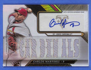 2016 Calos Martinez Topps Triple Threads Gold Relic Auto - TTAR-CM3 #7/18