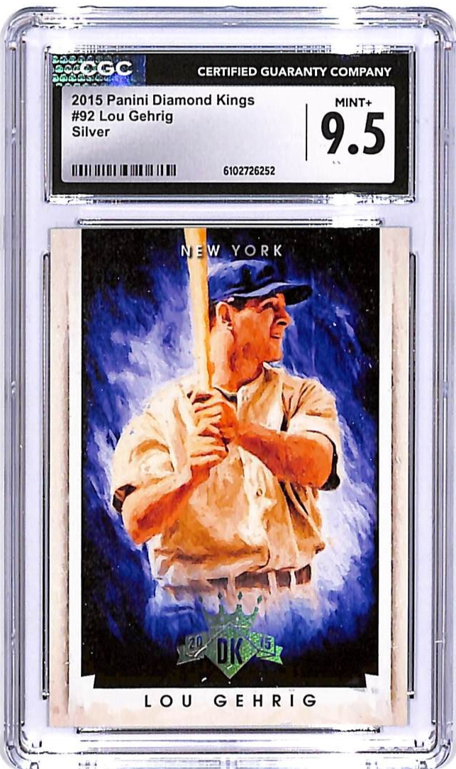 2015 DIamod Kings Lou Gehrig Silver /99 #92 CGC 9.5 Yankees