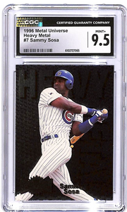 1996 Metal Universe Sammy Sosa Heavy Hitters #7 CGC 9.5 Cubs