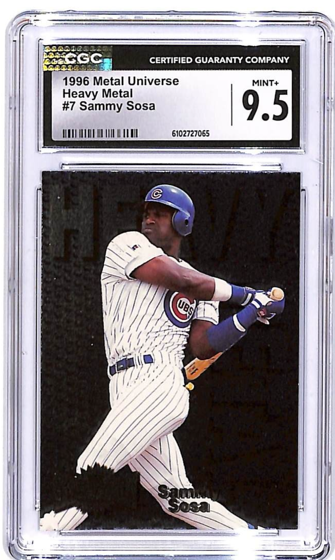 1996 Metal Universe Sammy Sosa Heavy Hitters #7 CGC 9.5 Cubs