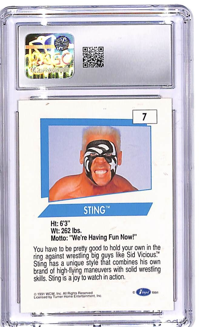 1991 Impel WCW #7 Sting CGC 9.5