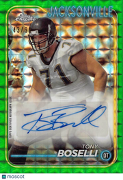 2024 Topps Chrome Tony Boselli Green Geometric Auto Refractor /99 BA-TBO Jaguars
