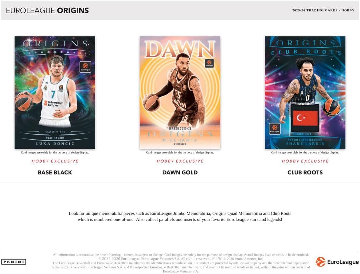 2025-26 Panini Origins EuroLeague Basketball Hobby Box
