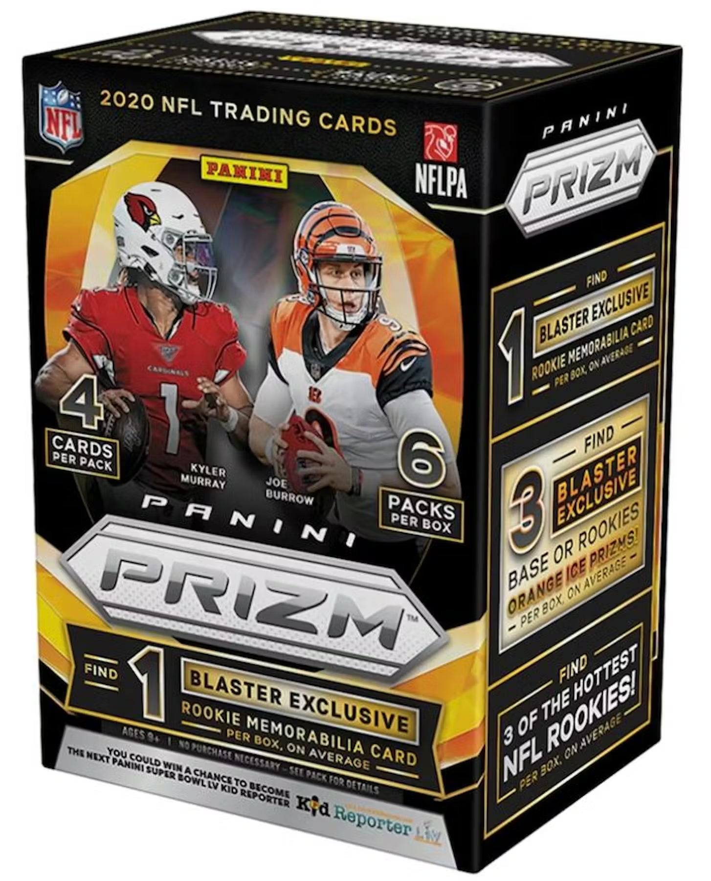 2020 Panini Prizm Football 6-Pack Blaster Box (Fanatics) (Orange Ice Prizms)
