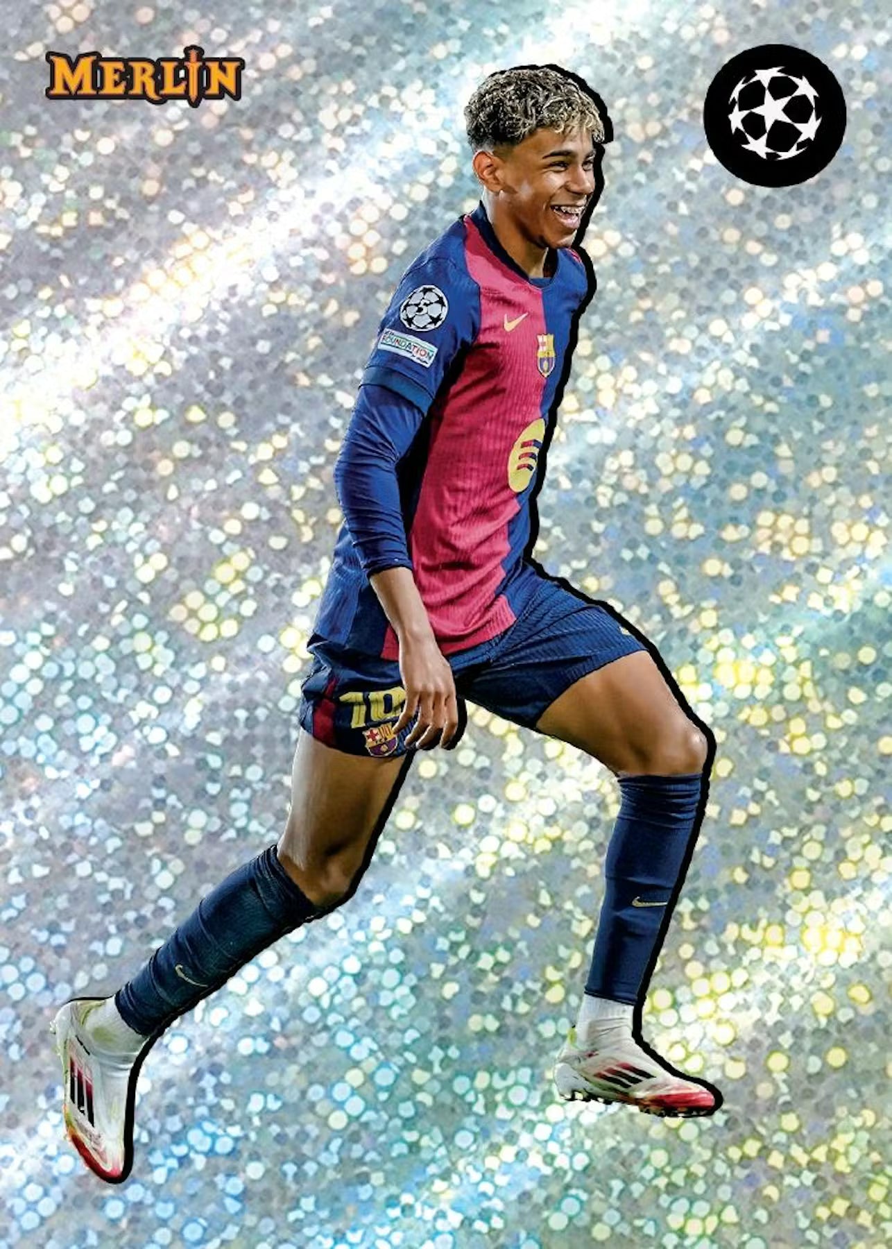 2024/25 Topps Chrome Merlin UEFA Club Competitions Soccer 7-Pack Blaster Box