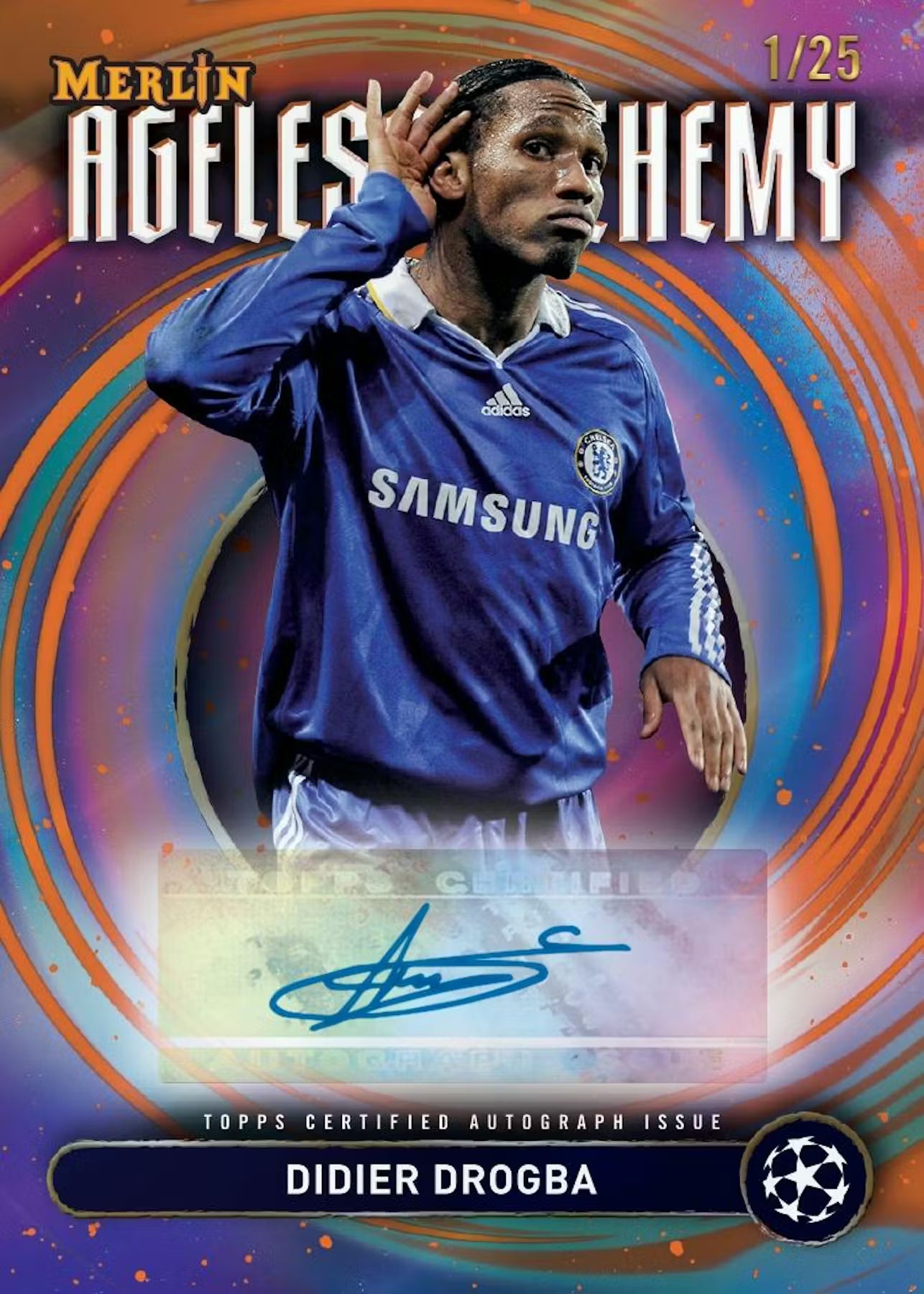 2024/25 Topps Chrome Merlin UEFA Club Competitions Soccer 7-Pack Blaster Box